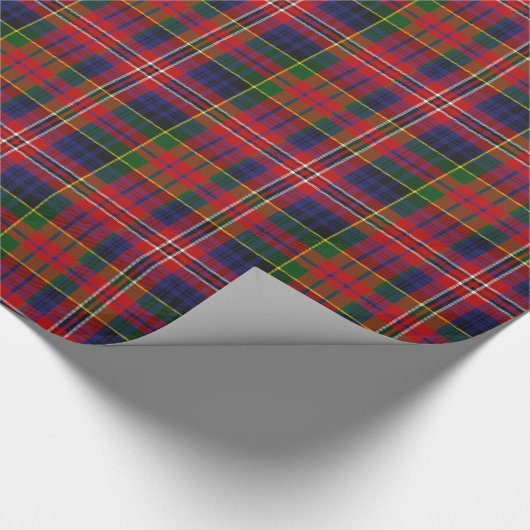 Bunter MacPhersontartan-kariertes Geschenkpapier (Ecke)