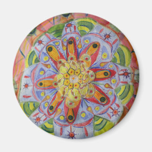 Bunter Mandala-Aquarell-Kunst Magnet