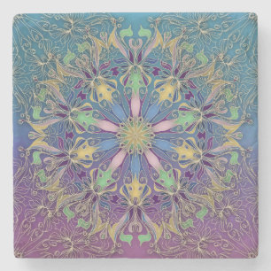 Bunter Mandala-Steinuntersetzer Steinuntersetzer