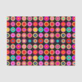 Bunter Mandalas - auf Schwarzem Seidenpapier (Vorderseite)