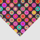 Bunter Mandalas - auf Schwarzem Seidenpapier (Ausschnitt)