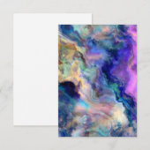 Bunter Marmor Begleitkarte (Vorne/Hinten)