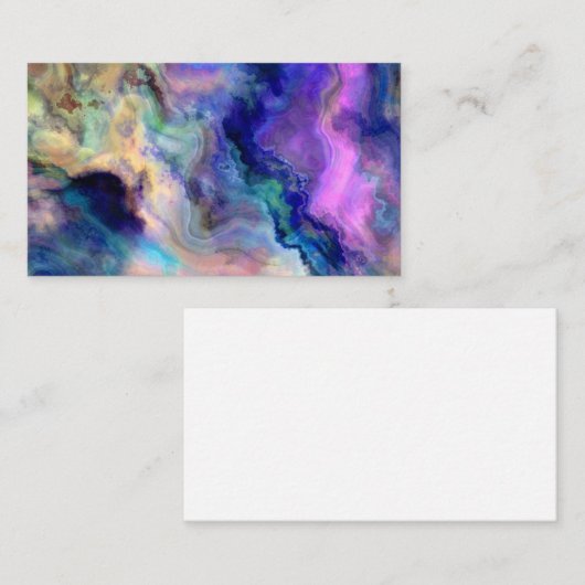 Bunter Marmor Empfehlungskarte (Vorne/Hinten)