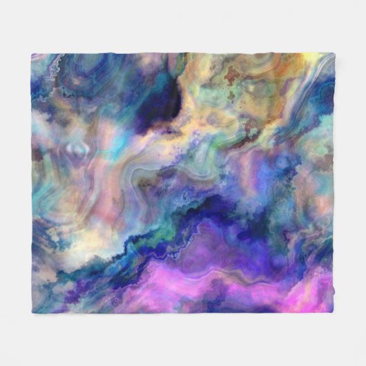 Bunter Marmor Fleecedecke (Vorderseite (Horizontal))