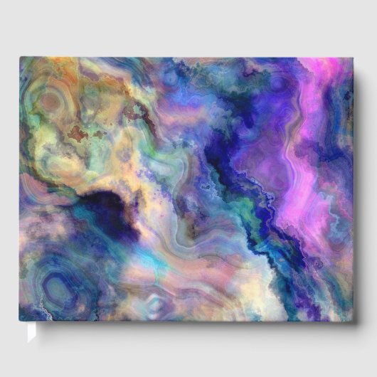 Bunter Marmor Gästebuch (Vorderseite)