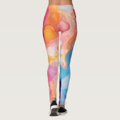 Bunter Marmor Leggings (Rückseite)