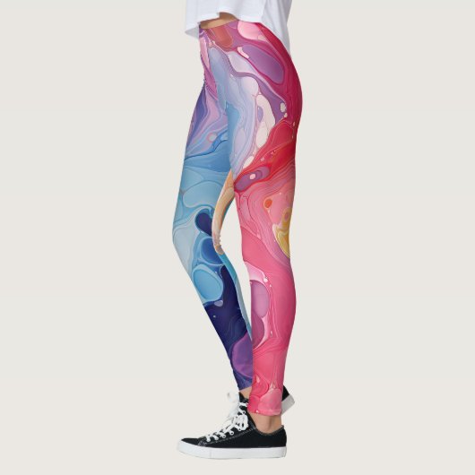 Bunter Marmor Leggings (Links)