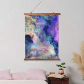 Bunter Marmor Wandteppich Mit Holzrahmen (Schlafzimmer)