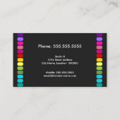 Bunter Maskenbildner mit Monogramm Visitenkarte (Rückseite)