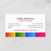 Bunter Maskenbildner Visitenkarte (Rückseite)