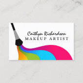 Bunter Maskenbildner Visitenkarte (Vorderseite)