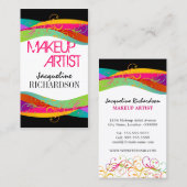 Bunter Maskenbildner Visitenkarte (Vorne/Hinten)