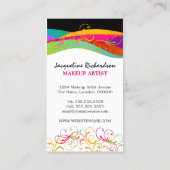 Bunter Maskenbildner Visitenkarte (Rückseite)