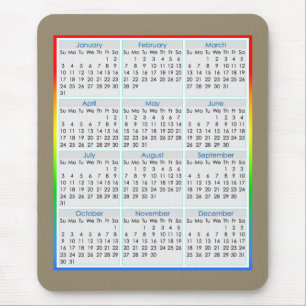 Bunter Maus-Auflage Kalender für 2016 Mousepad