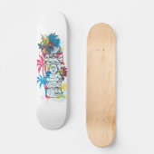 Bunter Maya Skateboard (Vorderseite)