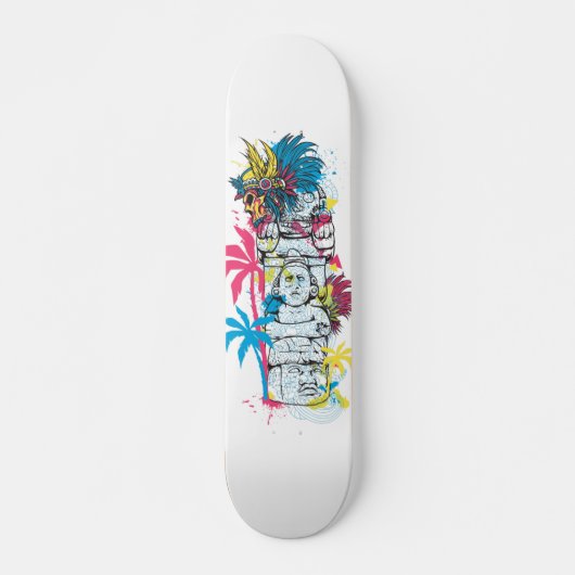 Bunter Maya Skateboard (Vorne)