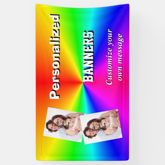 Bunter mehrfarbiger heller Regenbogen Banner (Vertikal)