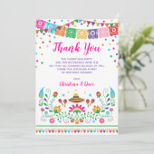 Bunter mexikanischer Fiestanacho-durchschnittliche Dankeskarte (Stehend Vorderseite)