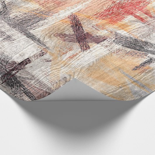 Bunter moderner hölzerner Korn-Hintergrund #29 Geschenkpapier (Ecke)