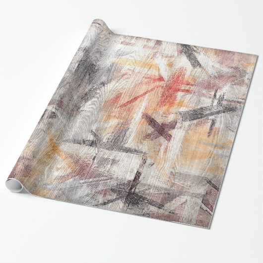 Bunter moderner hölzerner Korn-Hintergrund #29 Geschenkpapier (Ungerollt)