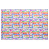 Bunter moderner Namenscollagen-Regenbogen Stoff (Fat Quarter (45,7 x 55,9 cm))