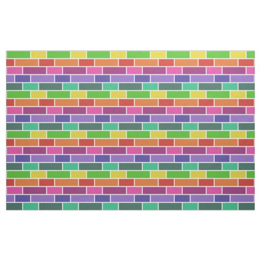 Bunter moderner Ziegelstein-geometrisches Muster Stoff (Fat Quarter (45,7 x 55,9 cm))