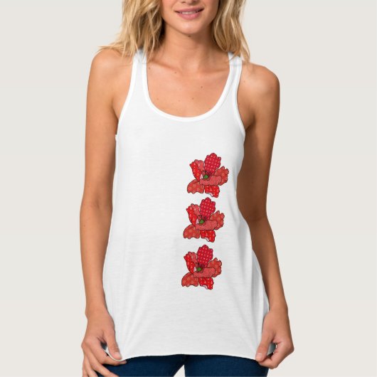Bunter Mohn Tank Top (Vorderseite)