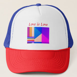 Bunter Monat des Stolzes schwul LGBTQ Liebe Namens Truckerkappe