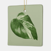 Bunter Monstera-Blatt-Schmuck Keramikornament (Links)