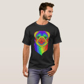 Bunter Mops-Hundekopf T-Shirt (Vorne ganz)