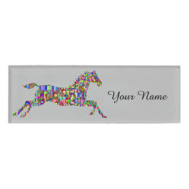 Bunter Mosaik-Reiten-SchulNamensschild Namenschild