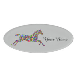 Bunter Mosaik-Reiten-SchulNamensschild Namenschild