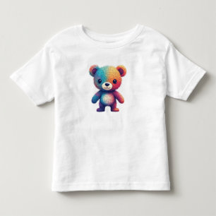 Bunter Mosaik-Teddybär Kleinkind T-shirt