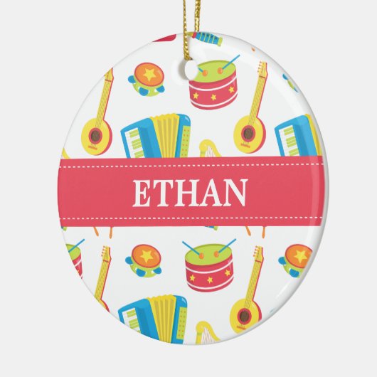 Bunter Musik-Instrument-Kinderraum-Dekor Keramik Ornament (Links)