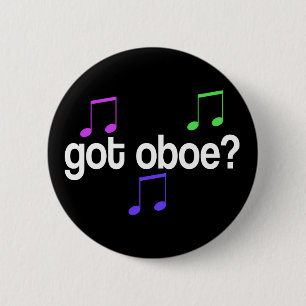 Bunter Musik Oboe Knopf Button