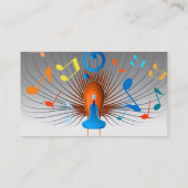 Bunter musikalische Anmerkungs-Pfau Visitenkarte (Rückseite)