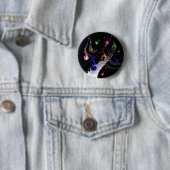 Bunter musikalischer Knopf rund Button (Beispiel)