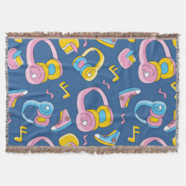 Bunter Musikmix in Rosa, Blau, Gelb Decke