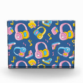 Bunter Musikmix in Rosa, Blau, Gelb Fotoblock (Vorderseite)