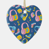 Bunter Musikmix in Rosa, Blau, Gelb Keramik Ornament (Rechts)