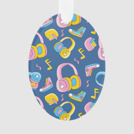 Bunter Musikmix in Rosa, Blau, Gelb Ornament