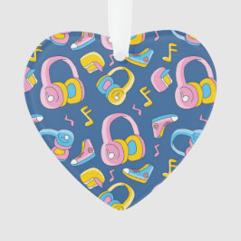 Bunter Musikmix in Rosa, Blau, Gelb Ornament