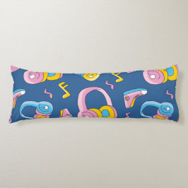 Bunter Musikmix in Rosa, Blau, Gelb Seitenschläferkissen