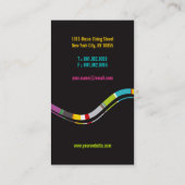 Bunter Musiknoten-dreifaches Visitenkarte (Rückseite)