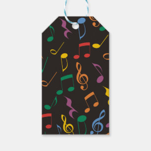 Bunter Musiknoten Geschenkanhänger