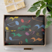 Bunter Musiknoten Seidenpapier (Geschenk)