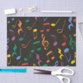 Bunter Musiknoten Seidenpapier (Handwerk)