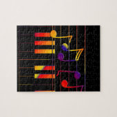 Bunter Musiknoten und Schlüssel Puzzle (Horizontal)