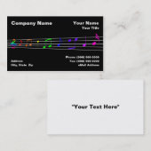 Bunter Musiknoten Visitenkarte (Vorne/Hinten)