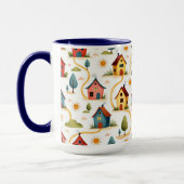 Bunter Nachbarschaftshäuser Makler Tasse (Links)